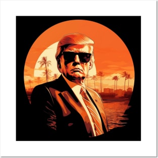 Trump 2024 Sunset Posters and Art